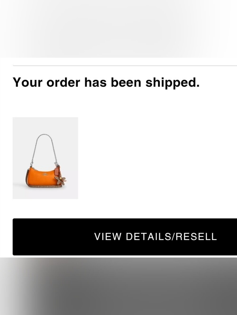 NWT Coach Mini Teri Crossbody with chain Bright Mandarin - Picture 10 of 10